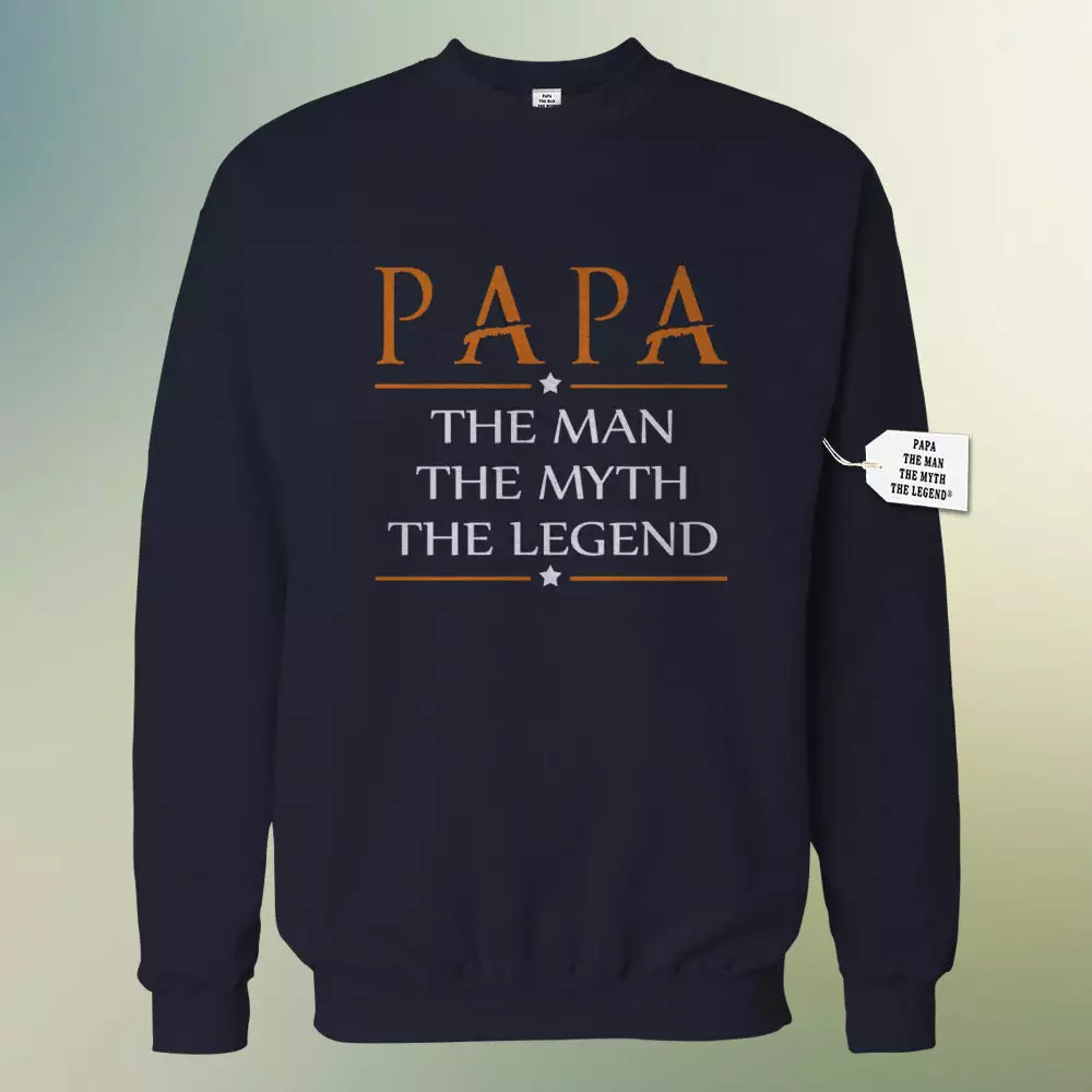 Bewild Positive Reinforcement Mens Papa - The Man, The Myth, The Legend Fathers Day Adult Crewneck 1748 8 Bewild Positive Reinforcement Mens Papa - The Man, The Myth, The Legend Fathers Day Adult Crewneck 1748