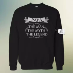 Bewild Mens Papa - The Man, The Myth, The Legend Fathers Day Adult Crewneck