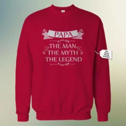 Bewild Mens Papa - The Man, The Myth, The Legend Fathers Day Adult Crewneck