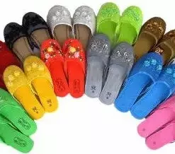 Bewild Mesh Chinese Slippers (Red)