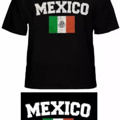 Bewild Mexico Vintage Flag International Mens T-Shirt Nationality & Ethnic