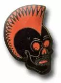 Bewild Mohawk Skull Lapel Pin Lapel Pins