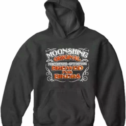 Bewild Moonshine Brewed For Bikers Adult Hoodie Biker Style