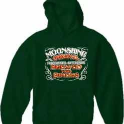 Bewild Moonshine Brewed For Bikers Adult Hoodie Biker Style