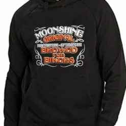 Bewild Moonshine Brewed For Bikers Adult Hoodie Biker Style