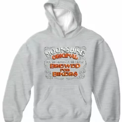 Bewild Moonshine Brewed For Bikers Adult Hoodie Biker Style