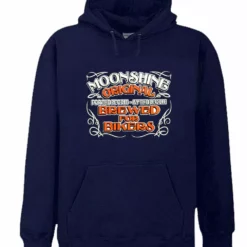 Bewild Moonshine Brewed For Bikers Adult Hoodie Biker Style