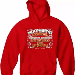 Bewild Moonshine Brewed For Bikers Adult Hoodie Biker Style