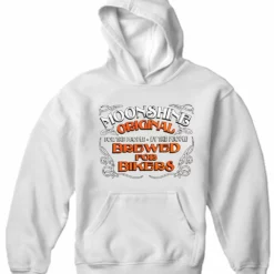 Bewild Moonshine Brewed For Bikers Adult Hoodie Biker Style
