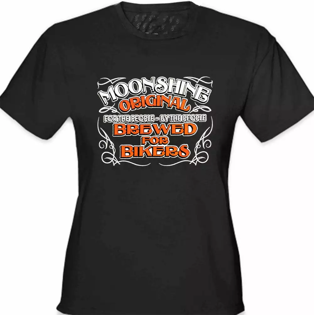 Bewild Biker Style Moonshine Brewed For Bikers Girl's T-Shirt 5 Bewild Biker Style Moonshine Brewed For Bikers Girl's T-Shirt