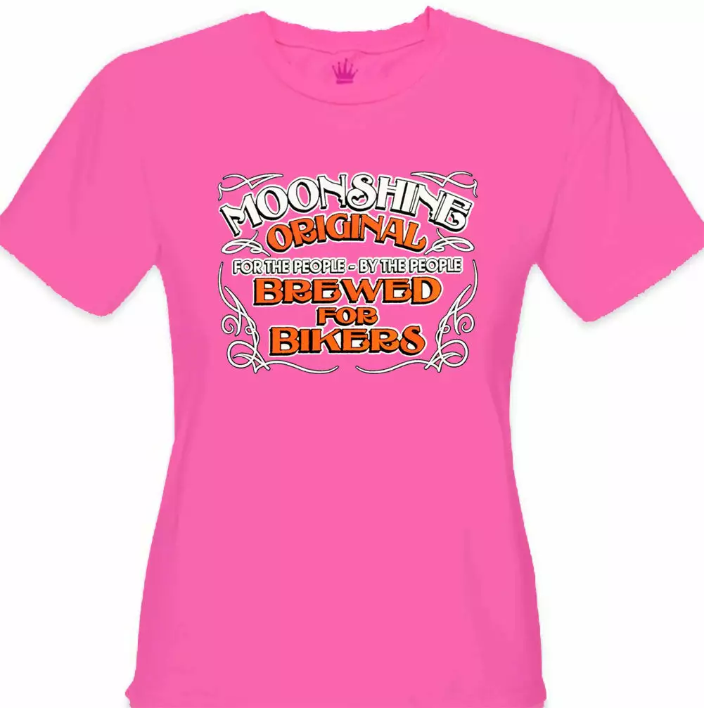 Bewild Biker Style Moonshine Brewed For Bikers Girl's T-Shirt 6 Bewild Biker Style Moonshine Brewed For Bikers Girl's T-Shirt