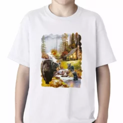Bewild Cool Funny & Offensive Mother Bear At The Cabin Kids T-shirt