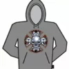 Bewild Biker Style Multi Skull Cross Hoodie 1 Bewild Biker Style Multi Skull Cross Hoodie