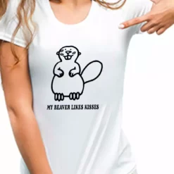 Bewild My Beaver Likes Kisses Girls T-Shirt