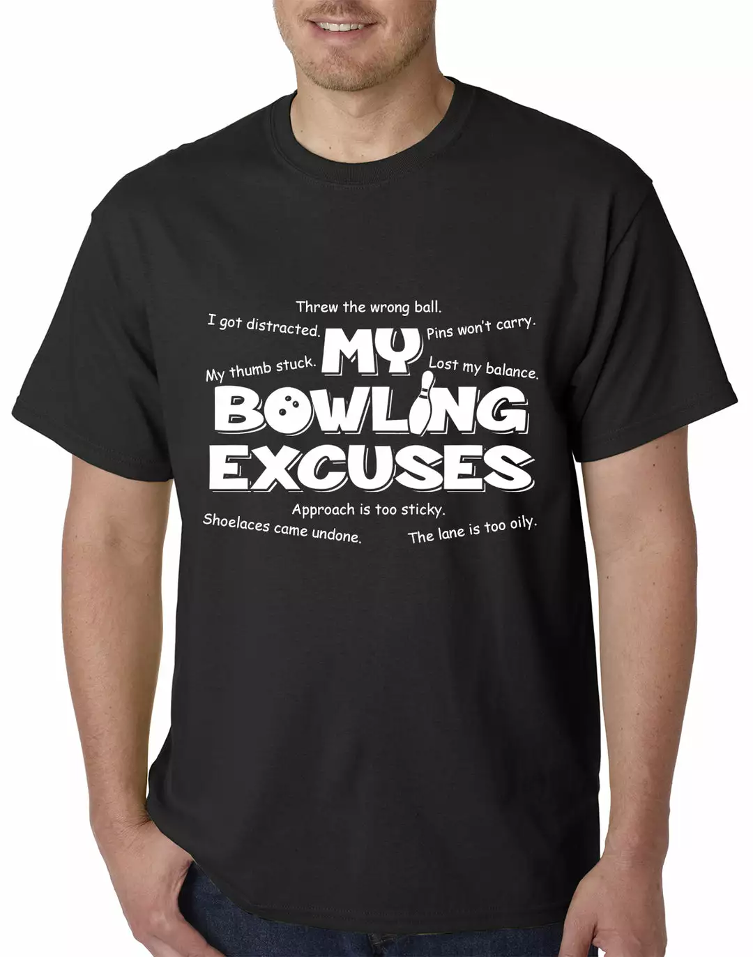 Bewild My Bowling Excuses Mens T-shirt Sport Inspiration 4 Bewild My Bowling Excuses Mens T-shirt Sport Inspiration