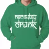 Bewild St.Patricks Day Namastay Drunk Funny Adult Hoodie