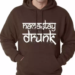 Bewild St.Patricks Day Namastay Drunk Funny Adult Hoodie