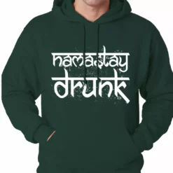 Bewild St.Patricks Day Namastay Drunk Funny Adult Hoodie