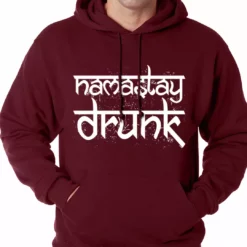 Bewild St.Patricks Day Namastay Drunk Funny Adult Hoodie