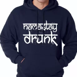 Bewild St.Patricks Day Namastay Drunk Funny Adult Hoodie