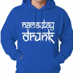 Bewild St.Patricks Day Namastay Drunk Funny Adult Hoodie