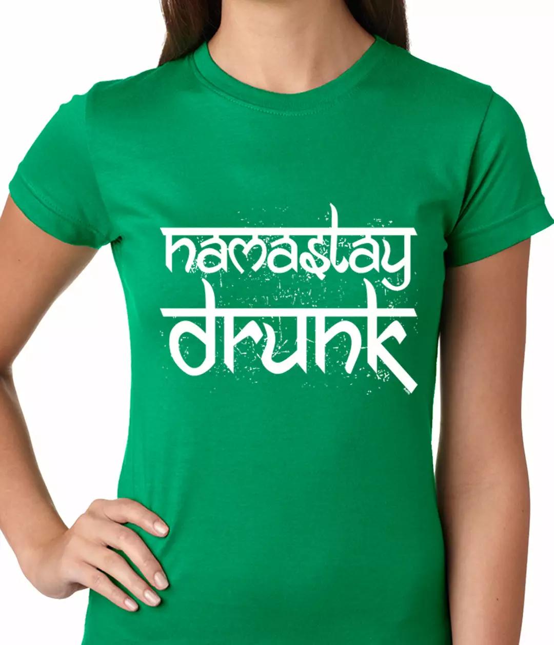 Bewild Namastay Drunk Funny Ladies T-shirt St.Patricks Day 3 Bewild Namastay Drunk Funny Ladies T-shirt St.Patricks Day