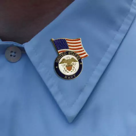 Bewild Navy With Flag Lapel Pin 4 Bewild Navy With Flag Lapel Pin