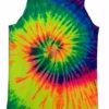 Bewild Neon Rainbow Spiral Tie Dye Tank Top Tie Dye Tops