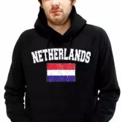 Bewild Netherlands Vintage Flag International Hoodie Nationality & Ethnic