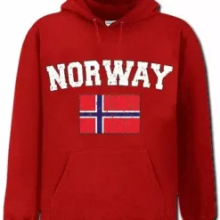 Bewild Norway Vintage Flag International Hoodie Nationality & Ethnic