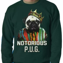 Bewild Notorious Pug Life Adult Crewneck 13 Bewild Notorious Pug Life Adult Crewneck