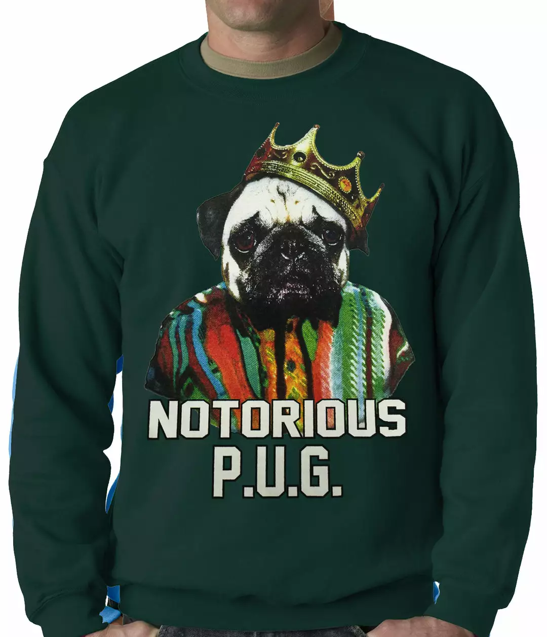 Bewild Notorious Pug Life Adult Crewneck 5 Bewild Notorious Pug Life Adult Crewneck
