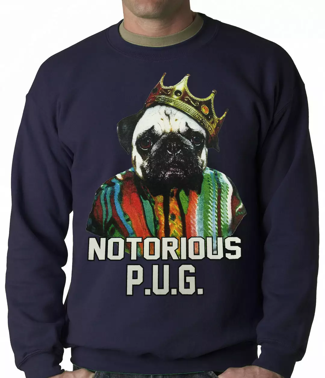 Bewild Notorious Pug Life Adult Crewneck 9 Bewild Notorious Pug Life Adult Crewneck