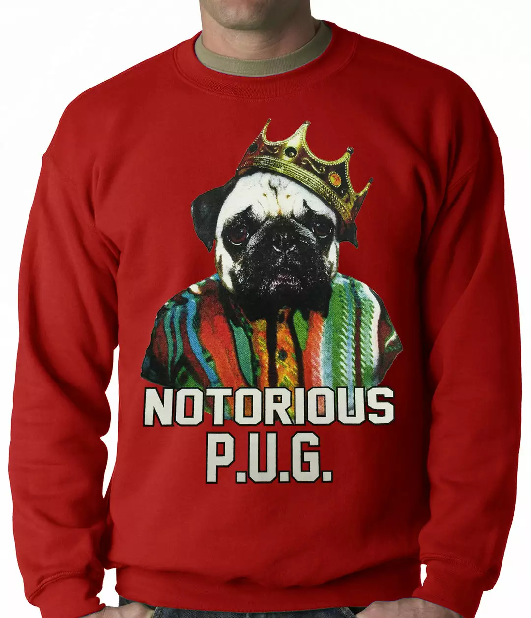 Bewild Notorious Pug Life Adult Crewneck 10 Bewild Notorious Pug Life Adult Crewneck