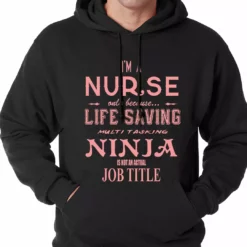Bewild Positive Reinforcement Nurse - Full Time Ninja Adult Hoodie