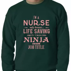 Bewild Nurse - Full Time Ninja Crewneck Sweatshirt
