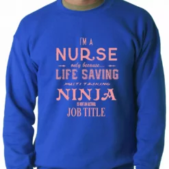 Bewild Nurse - Full Time Ninja Crewneck Sweatshirt