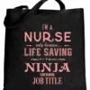 Bewild Nurse - Full Time Ninja Tote Bag 2 Bewild Nurse - Full Time Ninja Tote Bag