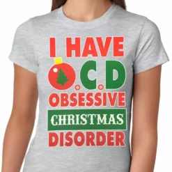 Bewild Holiday Prints OCD--Obsessive Christmas Disorder Girls T-shirt