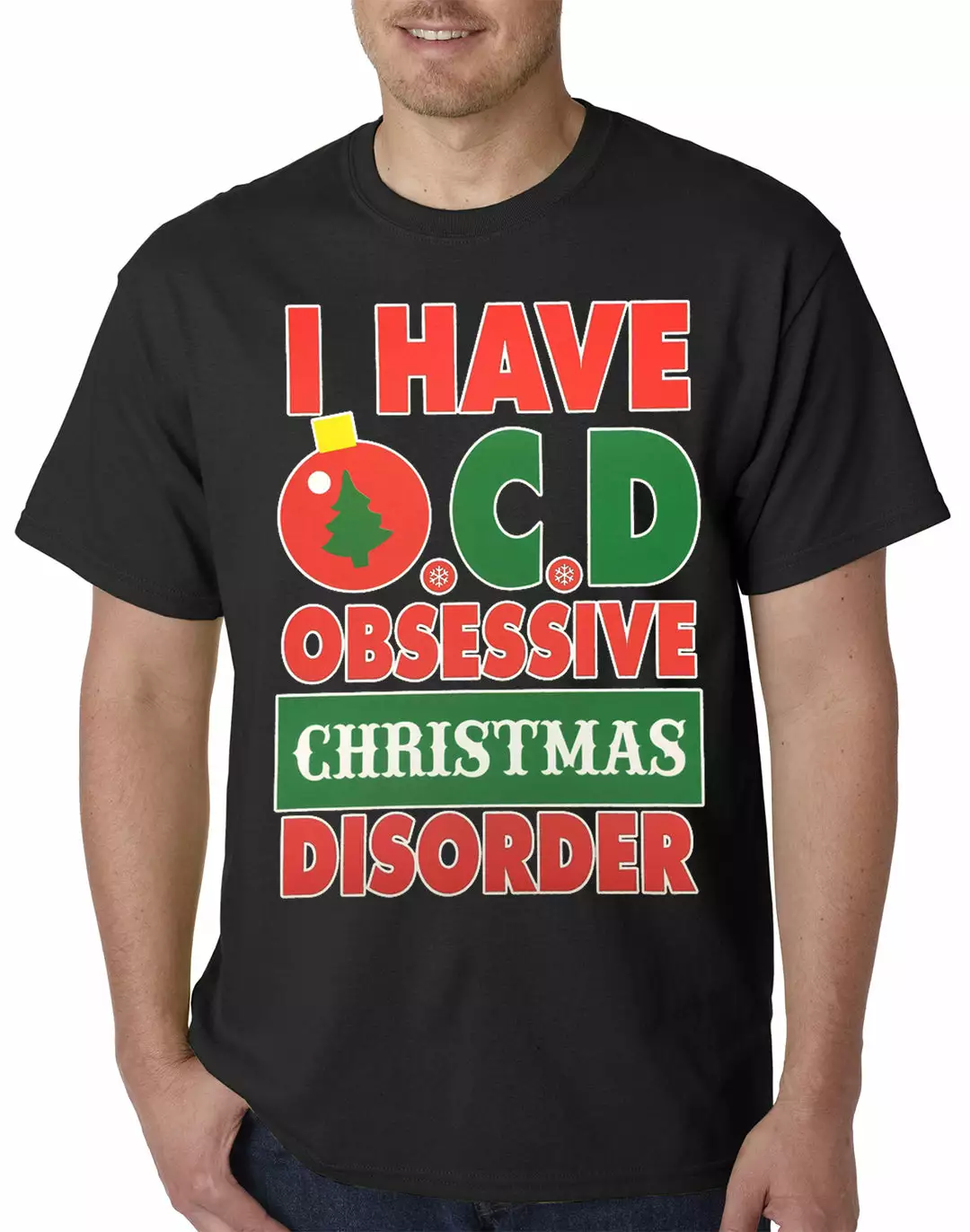 Bewild Holiday Prints OCD - Obsessive Christmas Disorder Mens T-shirt 3 Bewild Holiday Prints OCD - Obsessive Christmas Disorder Mens T-shirt