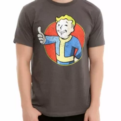 Bewild Official Distressed Vault Boy Fallout Mens T-shirt