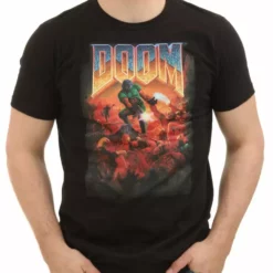 Bewild Official Doom Original Cover Mens T-shirt Comic Con & Gaming Clothing, Video Game