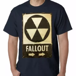 Bewild Official Fallout Nuclear Sign Mens T-shirt Comic Con & Gaming Clothing, Video Game