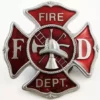 Bewild Belt Buckles Official Fire Dept. Belt Buckle With FREE Leather Belt
