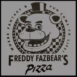 Bewild Official Five Nights At Freddy's Fazbears Pizza Mens T-Shirt (Heather Grey)