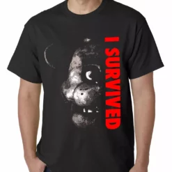 Bewild Official I Survived Five Nights At Freddy's Mens T-shirt Comic Con & Gaming Clothing, Video Game