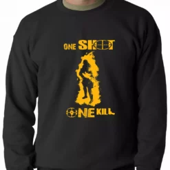 Bewild Cool Funny & Offensive One Shot One Kill Sniper Adult Crewneck
