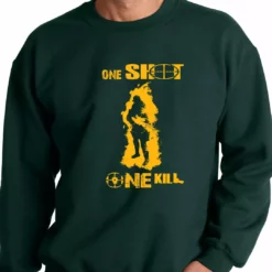 Bewild Cool Funny & Offensive One Shot One Kill Sniper Adult Crewneck