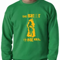 Bewild Cool Funny & Offensive One Shot One Kill Sniper Adult Crewneck