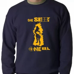 Bewild Cool Funny & Offensive One Shot One Kill Sniper Adult Crewneck